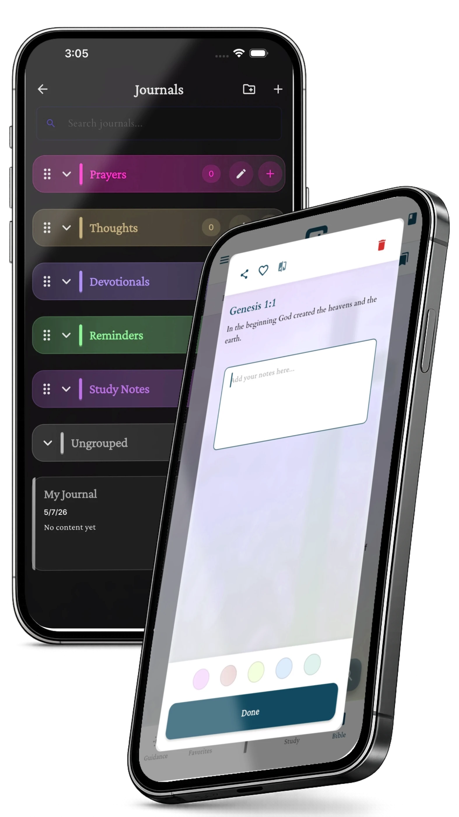 Graeya journals and verse notes on overlapping phones